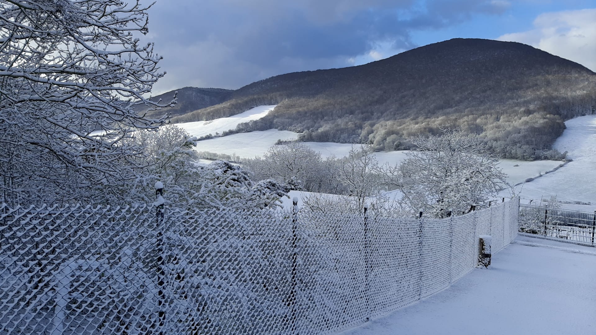 Nieve en la casa rural Palacio de Aralar